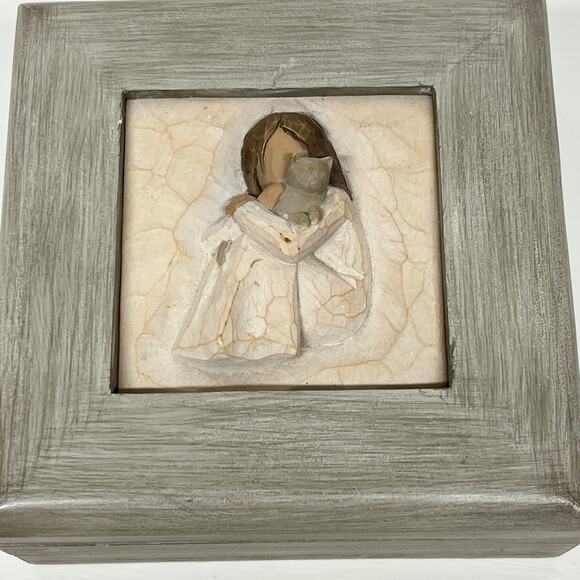 Willow Tree Susan Lordi Comfort Memory Box Cat Embrace - Picture 2 of 6